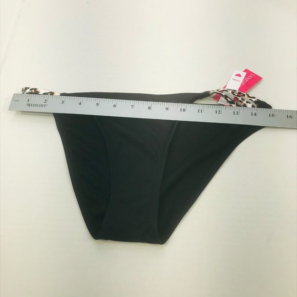 Xhilaration Women's Size Medium 4-6 Ribbed Strappy Cheeky Bikini Swim Bottom New - Picture 8 of 10